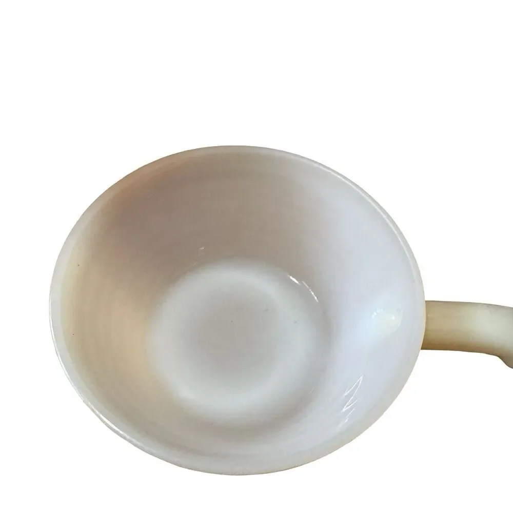 Peach Luster Bowl Set Of 5‎ Fire King Handled Soup Cereal Vintage Anchor Hocking